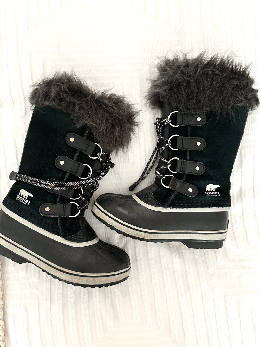 Sorel Girl’s Black Waterproof Winter Boots Size 1